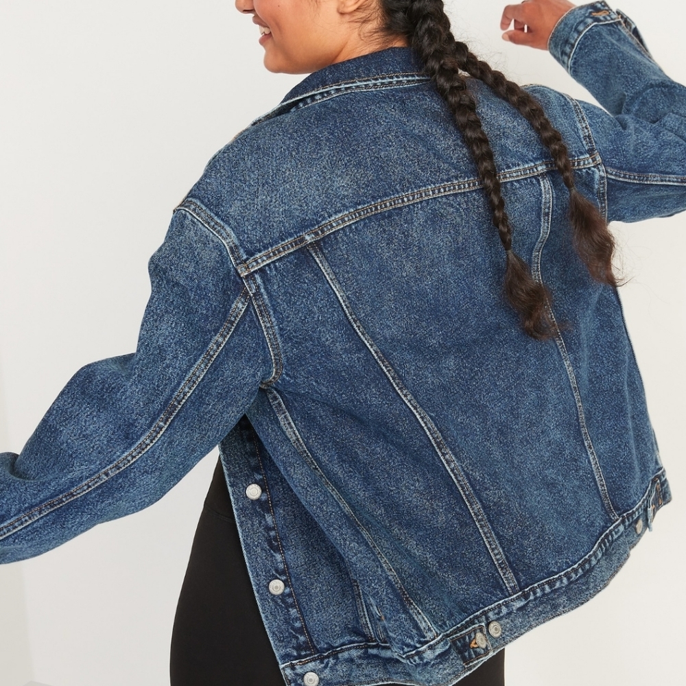 💫HOST PICK💫❤NWOT Boyfriend Oversized denim jacket size small